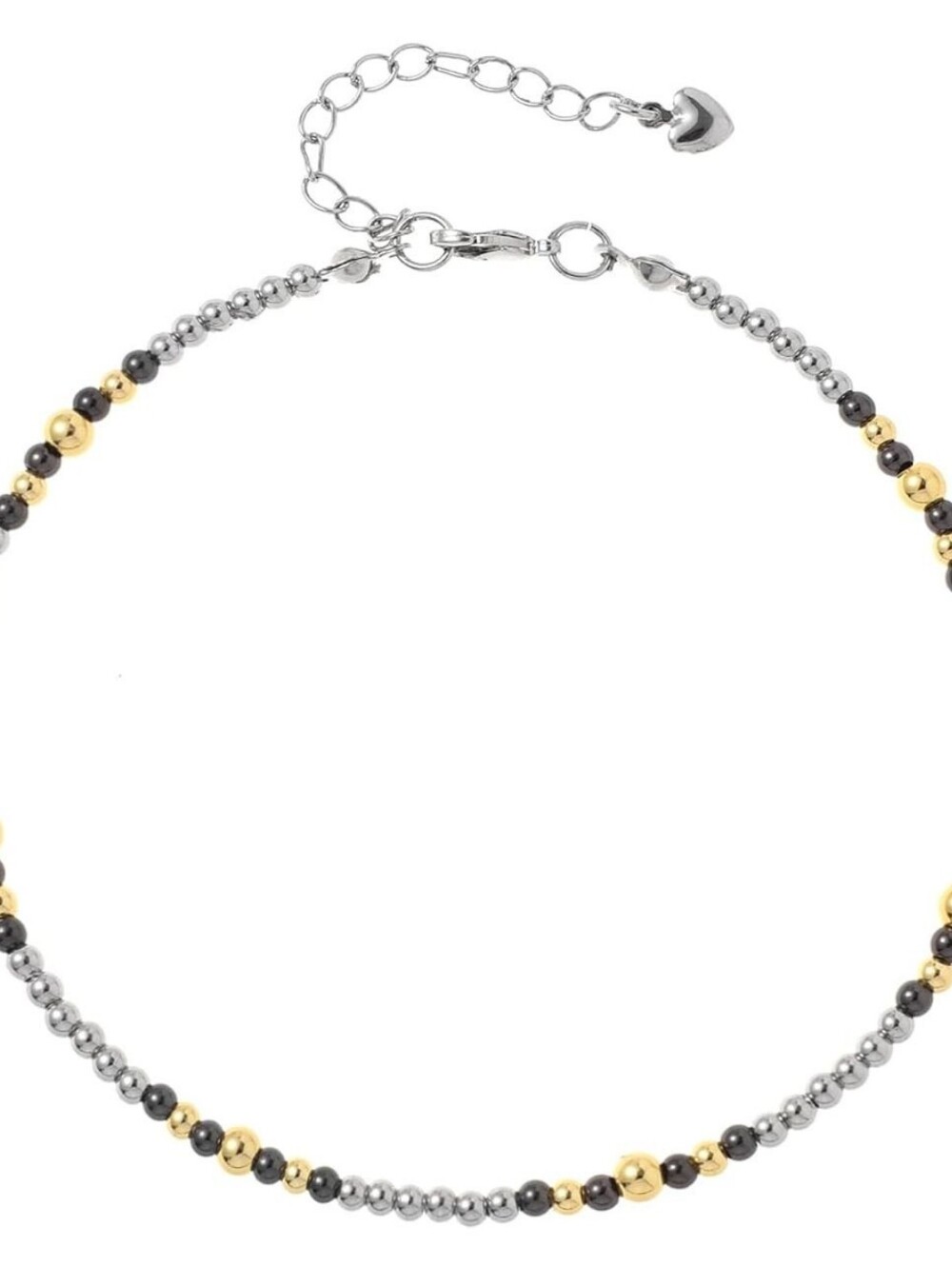 Handmade Silver Beaded Anklet